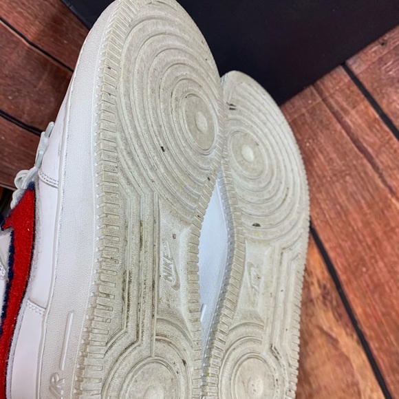 Men's Nike Air Force White Red Blue - Picture 6 of 8